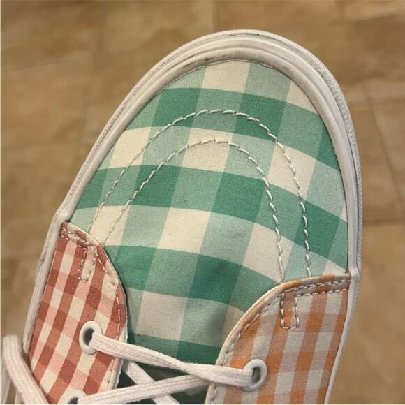 VANS Sk8-Hi Tapered Skate Shoe Gingham Color-Block Size 13 Men's - Picture 9 of 11